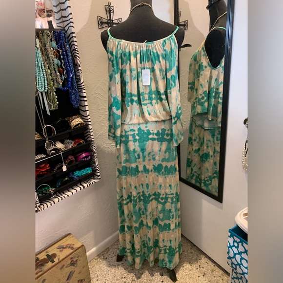 NEW Beautiful CeCi Palm Beach Maxi Dress (XS) - Picture 4 of 6